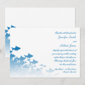 Einladung von Blauen Fischen und Korallen (Vorne/Hinten)