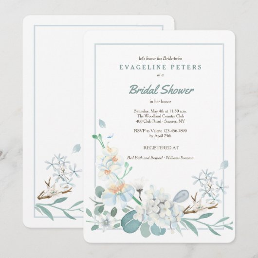 Einladung von Blauer Flora (Vorne/Hinten)