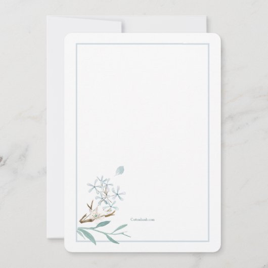 Einladung von Blauer Flora (Rückseite)