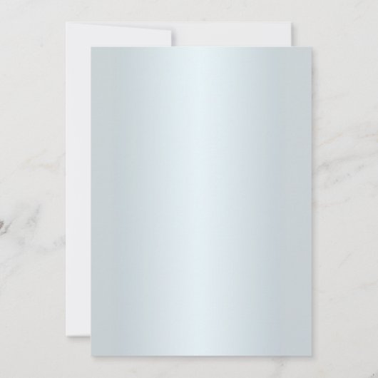 Einladung von Blauer Flora und Schmetterling (Rückseite)