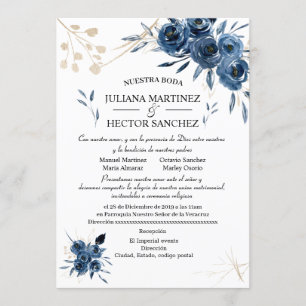 Einladung von Blauer und Gold (Español)