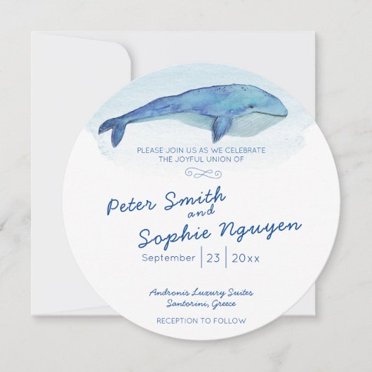 Einladung von Blauwal (Vorderseite)