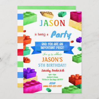 Einladung von Block Birthday