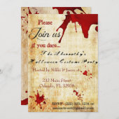 Einladung von Bloody Vampire Halloween-Party (Vorne/Hinten)