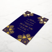 Einladung von Blue and Gold Wedding Foil (Gedreht)