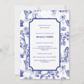 Einladung von Blue and White Toile de Jouy (Vorderseite)