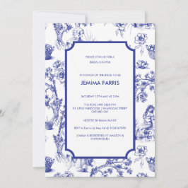 Einladung von Blue and White Toile de Jouy