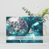 Einladung von Blue Baubles "You re Invited" (Stehend Vorderseite)
