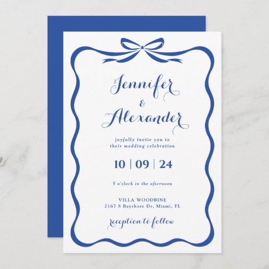 Einladung von Blue Bow (Vorne/Hinten)