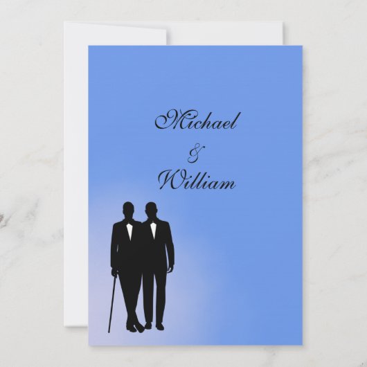 Einladung von Blue Gay Hochzeit (Rückseite)