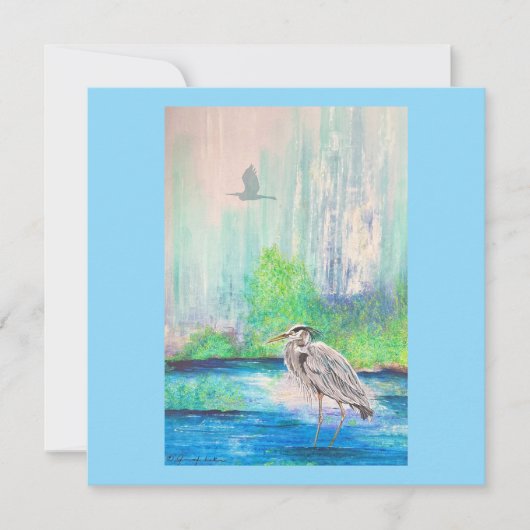 Einladung von Blue Heron (Vorderseite)