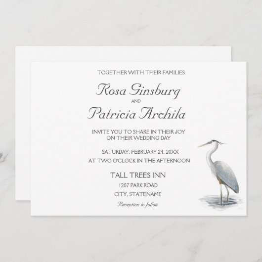 Einladung von Blue Heron (Vorne/Hinten)