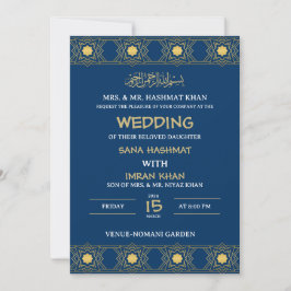 Einladung von Blue Tradational Moslem zur Hochzeit
