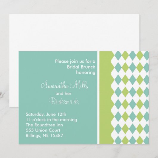 Einladung von Blue und Green Diamond (Vorne/Hinten)