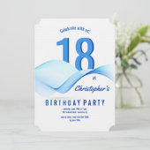 Einladung von Blue Waves (Stehend Vorderseite)