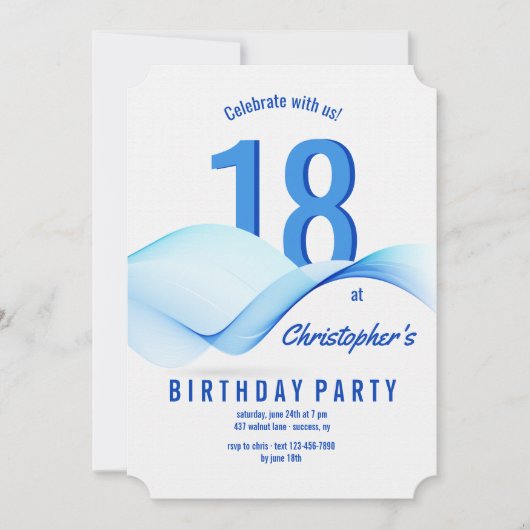 Einladung von Blue Waves (Vorderseite)