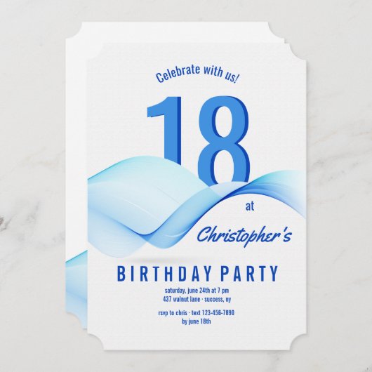 Einladung von Blue Waves (Vorne/Hinten)