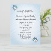 Einladung von Blue Wedding Bells (Stehend Vorderseite)