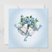 Einladung von Blue Wedding Bells (Rückseite)