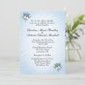Einladung von Blue Wedding Bells (Stehend Vorderseite)