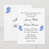 Einladung von Blue Wedding Bells (Vorne/Hinten)