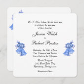 Einladung von Blue Wedding Bells (Vorne/Hinten)