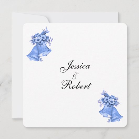 Einladung von Blue Wedding Bells (Rückseite)