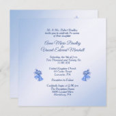 Einladung von Blue Wedding Bells (Vorne/Hinten)