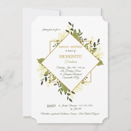 Einladung von Blumenausdrücken (Vorderseite)