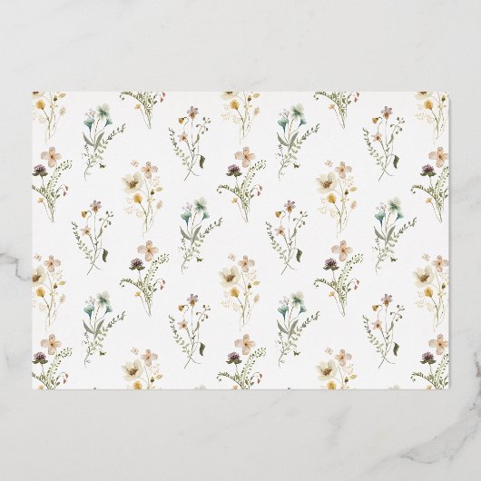 Einladung von Blumenblättern (Rückseite)