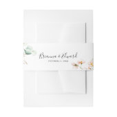 Einladung von Blumenblättern in Gold Einladungsbanderole (Vorderseite Beispiel)