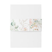 Einladung von Blumenblättern in Gold Einladungsbanderole (Rückseitenbeispiel)