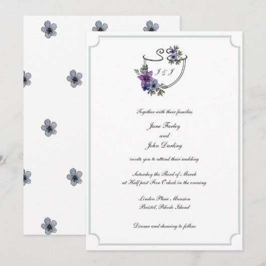 Einladung von Blumenkohl-Wappen (Vorne/Hinten)