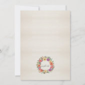 Einladung von Blumenkranz-Foto (Rückseite)