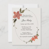 Einladung von Blumenrahmen (Vorderseite)