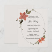 Einladung von Blumenrahmen (Vorne/Hinten)