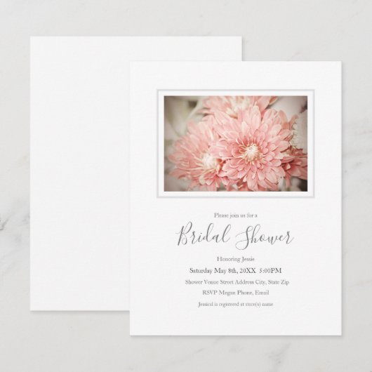 Einladung von Blush Mums (Vorne/Hinten)