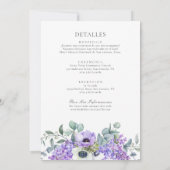 Einladung von Boda Cristiana bei einer Hochzeit (Rückseite)