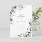 Einladung von Boda Cristiana Spanische Hochzeit (Stehend Vorderseite)