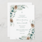 Einladung von Boda Cristiana Spanische Hochzeit (Vorne/Hinten)