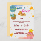 Einladung von Boho Azul o Rosa (Vorne/Hinten)