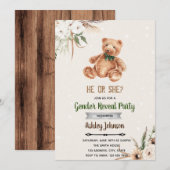 Einladung von Boho Bären (Vorne/Hinten)