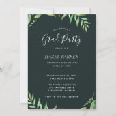 Einladung von Boho Blätter Graduationspartei (Vorderseite)