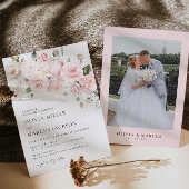 Einladung von Boho Blush Pink Rose