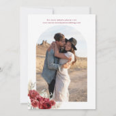 Einladung von Boho Burgundy zum Blumenwettbewerb (Rückseite)