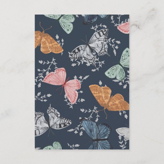 Einladung von Boho Butterfly Diaper (Rückseite)