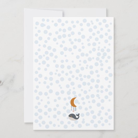 Einladung von Boho Celestial Whales Star Baby Show (Rückseite)