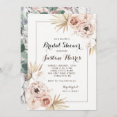 Einladung von Boho Chic Bridal Dusche (Vorne/Hinten)