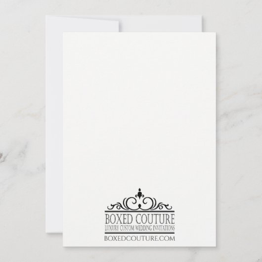 Einladung von Boho Chic zur Hochzeit (Rückseite)