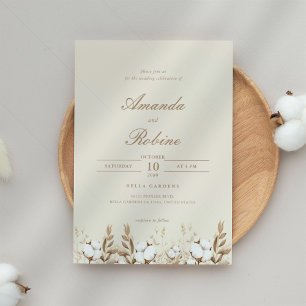 Einladung von Boho Cotton Grass